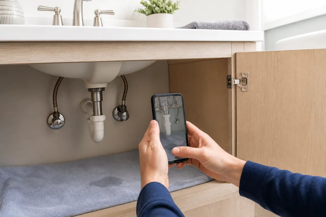 What to Photograph Around a Visible Leak